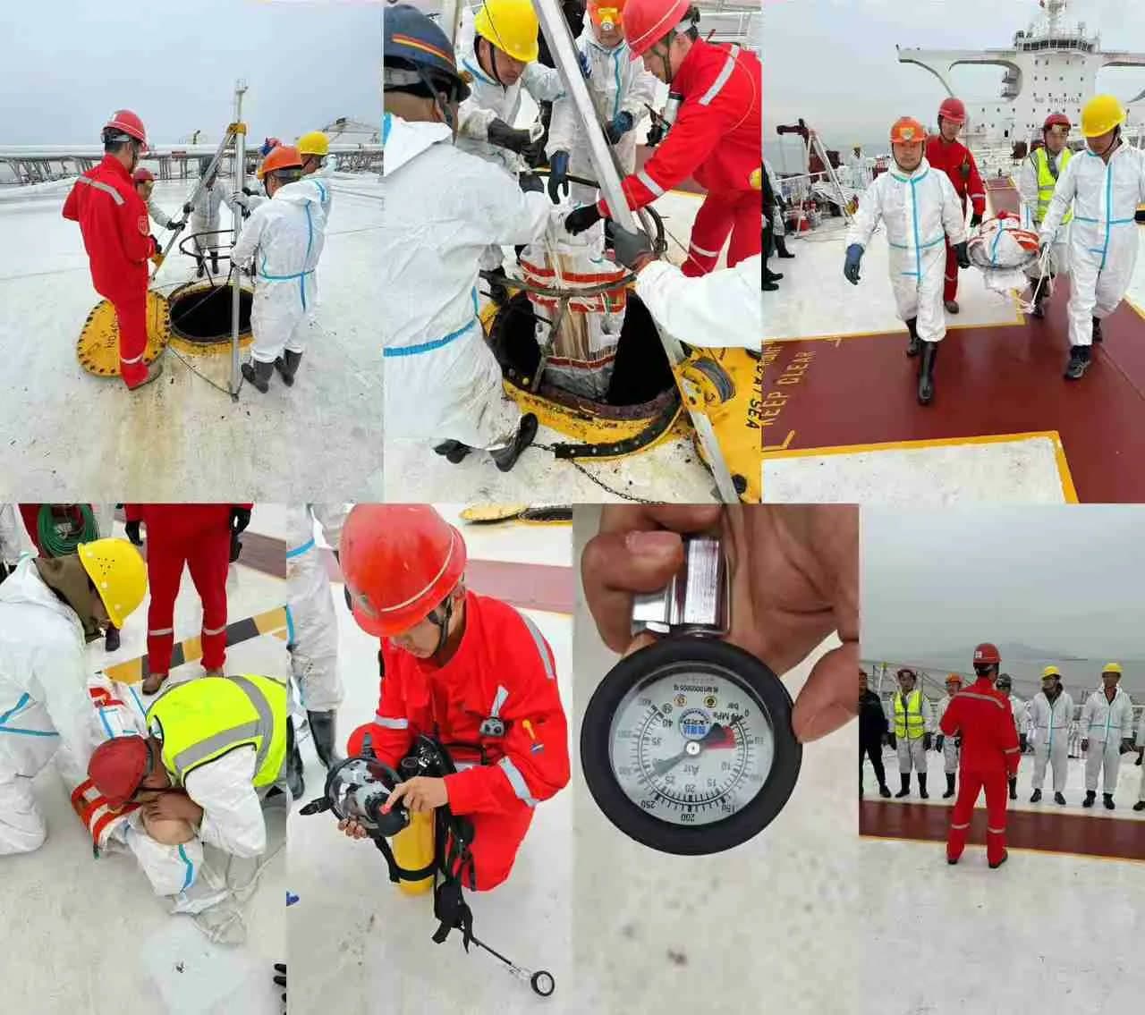 Tank cleaning operation on board a tanker